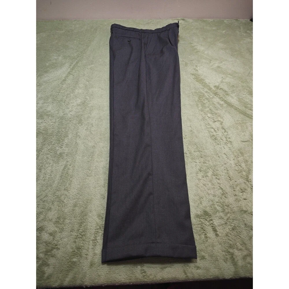 NWT Nautica Dress Blues Charcoal Gray Pleated Front Cuffed Pants Boys Size 18 R